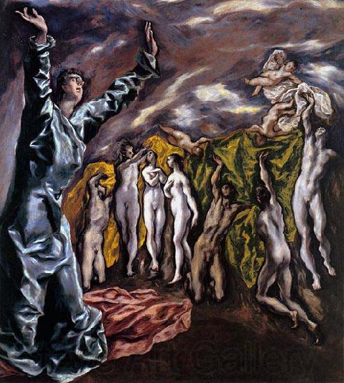 El Greco The Opening of the Fifth Seal Norge oil painting art